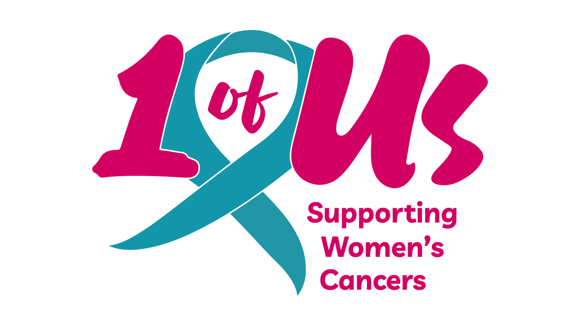 A logo for the 1 of us supporting women 's cancers.